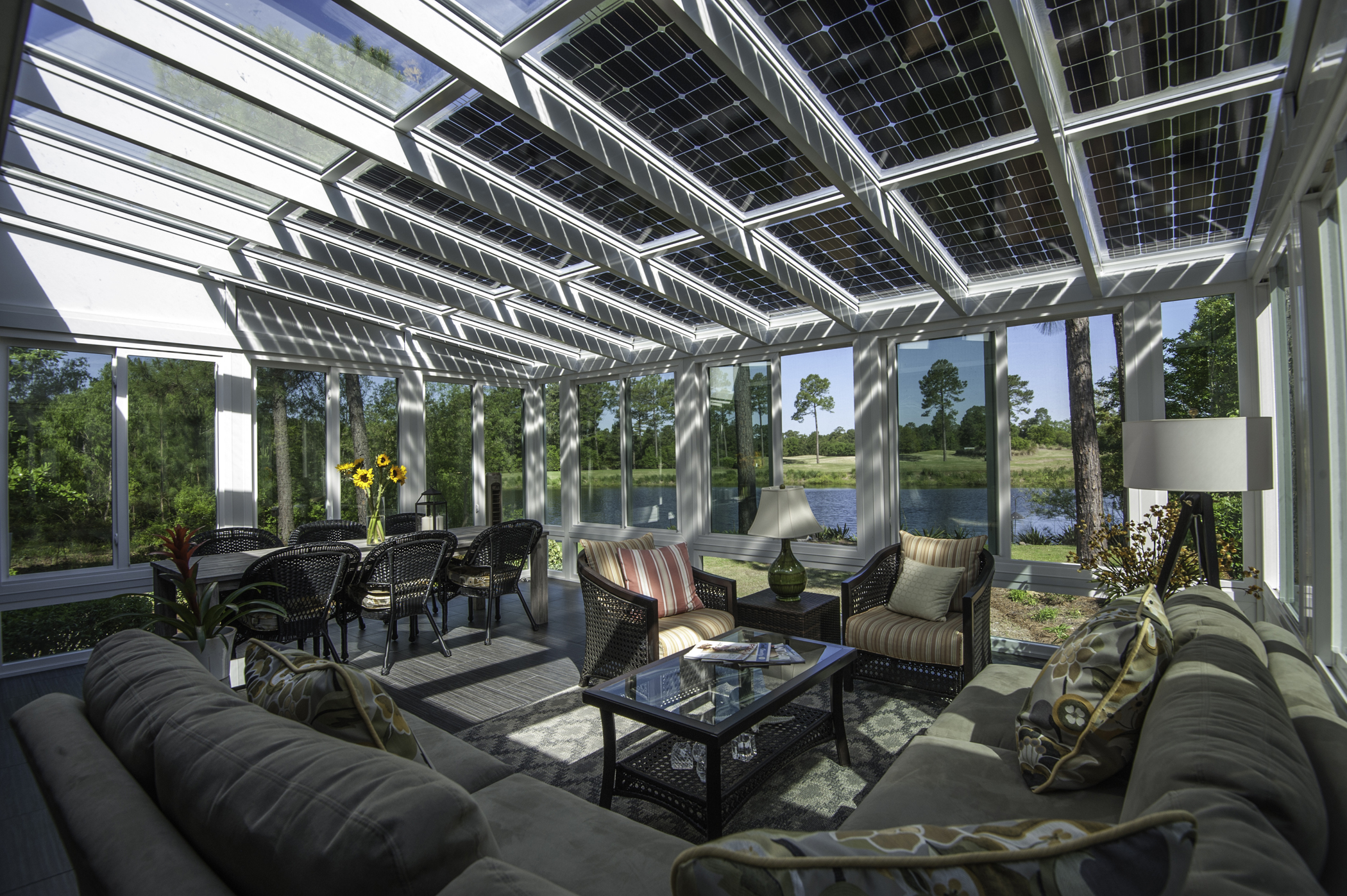 Illustration of Solar-Powered Sunroom Skylight